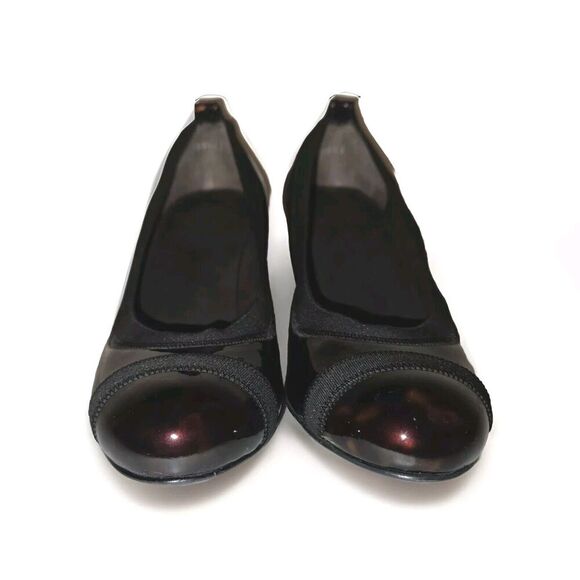 NEW! Stuart Weitzman Easily Elastic Pump Patent Leather Tortoise Shell Toe Sz 8 - Picture 4 of 9